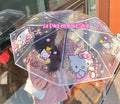 Sombrilla Kitty transparente.