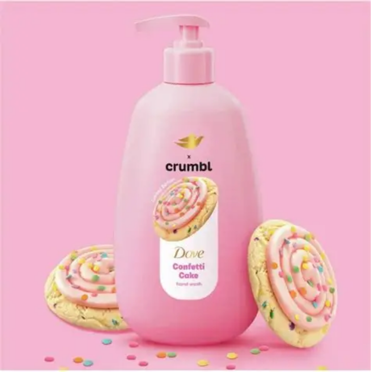 Jabón líquido para manos Crumbl x Dove  Confetti Cake